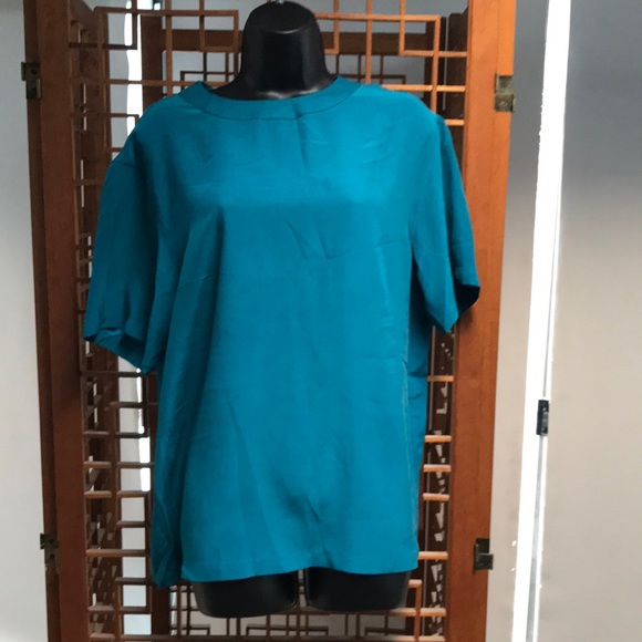 Diffusion size 8, 100% silk, and blue blouse. - Picture 1 of 4